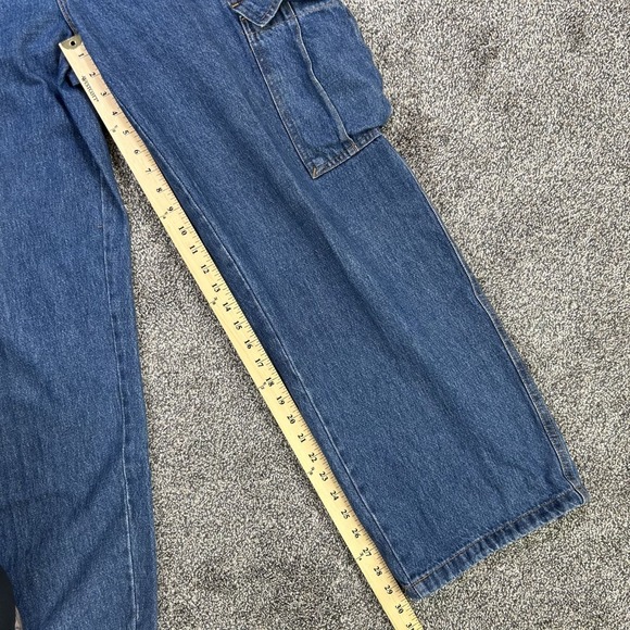 Levis 94 Baggy Cargo Jeans Mens 32x30 Thick Blue Wash Denim Skater Grunge 90s - Picture 10 of 12